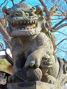 須影八幡神社・阿形狛犬