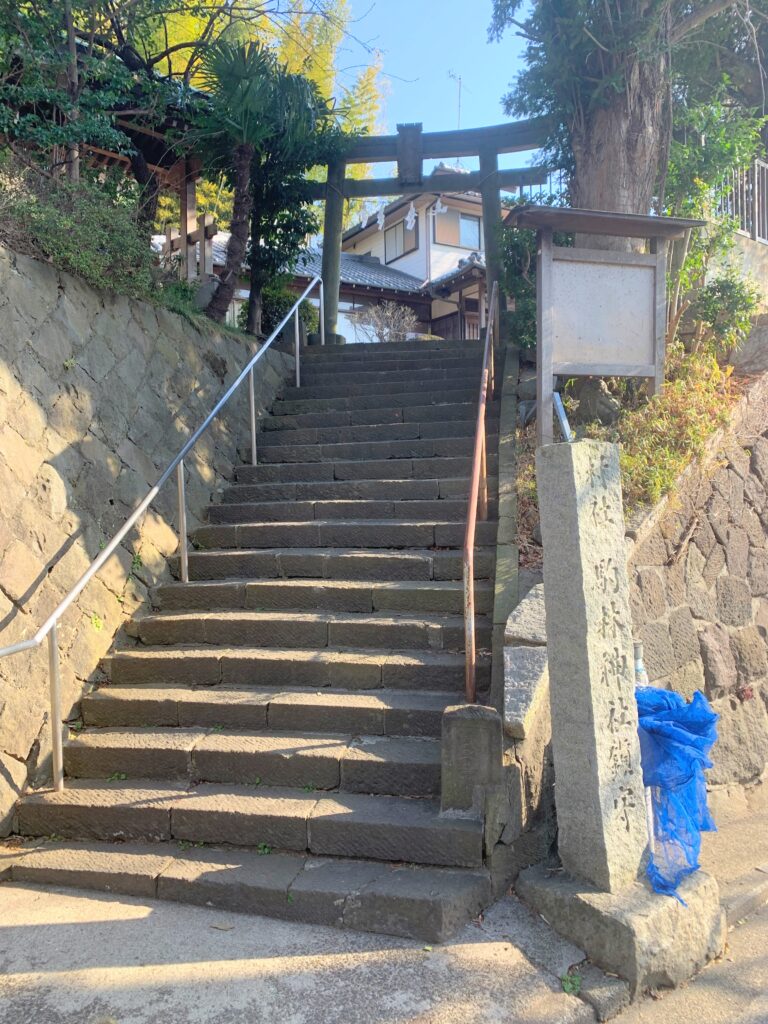 駒林神社への階段