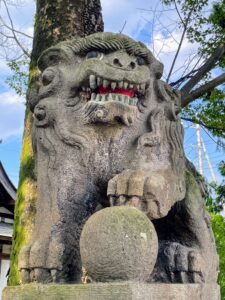 諏訪神社、阿形狛犬