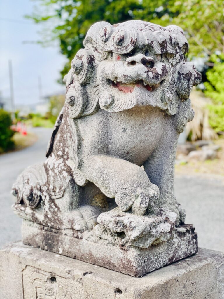 南大桑・雷電神社吽形狛犬