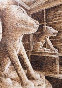 桜川御嶽神社のお犬さま